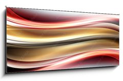 Obraz 1D panorama - 120 x 50 cm F_AB109610245 - Modern Shiny Abstract Wave Design