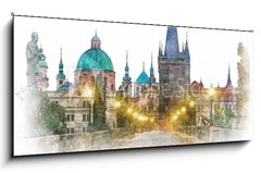 Obraz 1D panorama - 120 x 50 cm F_AB118221693 - Prague - Praha