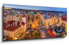 Obraz 1D panorama - 120 x 50 cm F_AB123780086 - Panorama of Old Town of Prague at Christmas time.