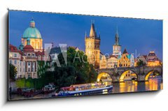 Obraz   River Vltava at Dusk Prague Czech Republic, 120 x 50 cm