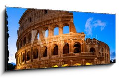 Obraz 1D panorama - 120 x 50 cm F_AB127759684 - Night view of Colosseum in Rome in Italy