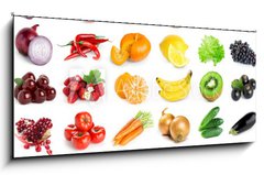 Obraz 1D panorama - 120 x 50 cm F_AB129487630 - Fruits and vegetables - Ovoce a zelenina