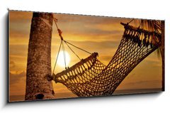 Obraz 1D panorama - 120 x 50 cm F_AB13184187 - Sunset Hammock