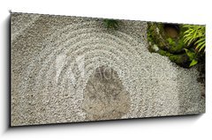 Sklenn obraz 1D panorama - 120 x 50 cm F_AB132372452 - Zen garden in Japan
