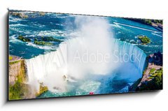 Skleněný obraz 1D panorama - 120 x 50 cm F_AB132838674 - Niagara falls aerial view - Niagara padá letecký pohled