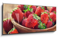 Obraz 1D panorama - 120 x 50 cm F_AB141549006 - Fresh Sweet Strawberries  - erstv sladk jahody