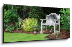 Obraz   Bench in the park, 120 x 50 cm