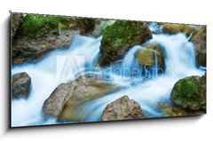 Sklenn obraz 1D panorama - 120 x 50 cm F_AB15658683 - waterfall