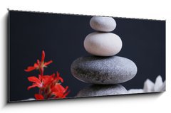 Obraz 1D panorama - 120 x 50 cm F_AB15945118 - Stones with Reiki energy