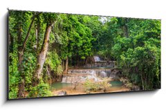 Obraz 1D panorama - 120 x 50 cm F_AB163905972 - Waterfall in Thailand, called Huay or Huai mae khamin in Kanchanaburi Provience