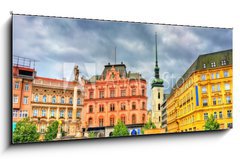 Obraz 1D panorama - 120 x 50 cm F_AB171660026 - Freedom Square, the main square of Brno in Czech Republic