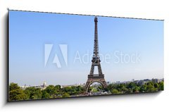 Sklenn obraz 1D panorama - 120 x 50 cm F_AB17875794 - Eiffel tower