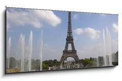Sklenn obraz 1D panorama - 120 x 50 cm F_AB17925542 - The Eiffel tower from Trocadero in Paris