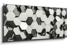 Sklenn obraz 1D panorama - 120 x 50 cm F_AB179876377 - hexagon geometric background