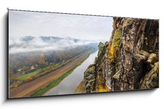 Skleněný obraz 1D panorama - 120 x 50 cm F_AB181301221 - View over Elbe river