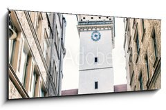 Sklenn obraz 1D - 120 x 50 cm F_AB183153553 - Old town hall in Brno, Czech republic, blue filter - Star radnice v Brn, esk republika, modr filtr