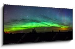 Skleněný obraz 1D panorama - 120 x 50 cm F_AB190001555 - Green Aurora Borealis