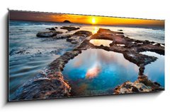 Obraz   Pools at Maori Bay, 120 x 50 cm