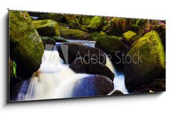 Sklenn obraz 1D panorama - 120 x 50 cm F_AB19178751 - flowing stream