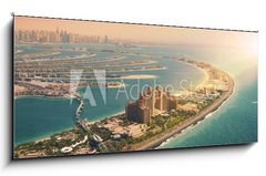 Obraz 1D - 120 x 50 cm F_AB204150445 - Palm Island in Dubai, aerial view - Palmov ostrov v Dubaji, leteck pohled