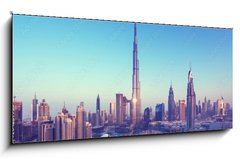 Obraz 1D panorama - 120 x 50 cm F_AB204287935 - Dubai skyline, United Arab Emirates