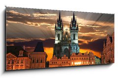 Sklenn obraz 1D panorama - 120 x 50 cm F_AB20468328 - The Old Town Square in Prague City