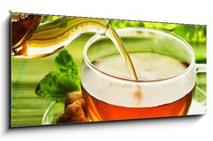 Obraz 1D panorama - 120 x 50 cm F_AB21155419 - Pouring Healthy Tea