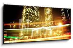 Sklenn obraz 1D panorama - 120 x 50 cm F_AB22208513 - light trails - lehk stezky