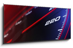 Obraz 1D panorama - 120 x 50 cm F_AB22279188 - Speedometer up and close