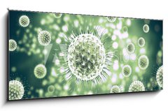 Obraz 1D panorama - 120 x 50 cm F_AB222938867 - 3d rendering virus, bacteria, cell
