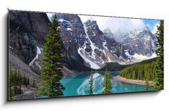 Obraz 1D panorama - 120 x 50 cm F_AB22857690 - Moraine Lake in Banff National Park, Alberta, Canada - Moraine jezero v nrodnm parku Banff, Alberta, Kanada