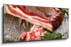 Obraz   slice bacon  pancetta affettata, 120 x 50 cm