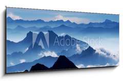 Obraz 1D - 120 x 50 cm F_AB23674455 - Traumpanorama (Blick von Zugspitze)-View from Mt Zugspitz - Panorma sn (pohled z Zugspitze)