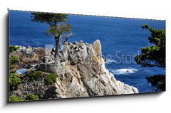 Obraz 1D panorama - 120 x 50 cm F_AB23885675 - The Lone Cypress in Pebble Beach, 17 Mile Drive, Monterey - Lone Cypress v Pebble Beach, 17 Mile Drive, Monterey