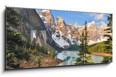 Sklenn obraz 1D panorama - 120 x 50 cm F_AB23984590 - Moraine Lake Sunrise 2