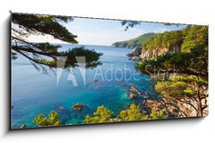 Sklenn obraz 1D panorama - 120 x 50 cm F_AB24192565 - russian primorye seashore - rutina primorye poben