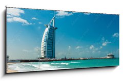 Sklenn obraz 1D panorama - 120 x 50 cm F_AB243967572 - Burj Al Arab Hotel in Dubai, United Arab Emirates