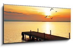 Skleněný obraz 1D panorama - 120 x 50 cm F_AB24525008 - el sol y el mar