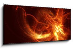 Obraz   Fiery power fractal on a black background, 120 x 50 cm