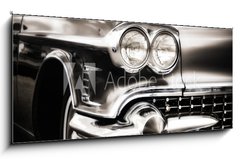 Sklenn obraz 1D panorama - 120 x 50 cm F_AB24978437 - American Classic Caddilac Automobile Car.