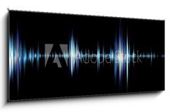 Sklenn obraz 1D panorama - 120 x 50 cm F_AB25631759 - blue wave - modr vlna