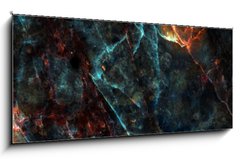 Sklenn obraz 1D panorama - 120 x 50 cm F_AB258768972 - black marble texture