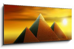 Obraz   Mysterious pyramids, 120 x 50 cm