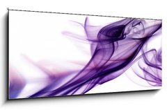 Skleněný obraz 1D panorama - 120 x 50 cm F_AB26188999 - Purple smoke in white background - Fialový kouř v bílém pozadí