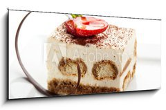 Sklenn obraz 1D panorama - 120 x 50 cm F_AB26631385 - Tiramisu Dessert
