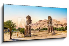 Sklenn obraz 1D panorama - 120 x 50 cm F_AB267398714 - The Colossi of Memnon