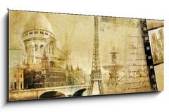 Obraz   Paris paris.. vintge photoalbum series, 120 x 50 cm