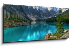 Sklenn obraz 1D panorama - 120 x 50 cm F_AB27019161 - Moraine Lake Banff National Park