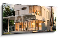 Sklenn obraz 1D panorama - 120 x 50 cm F_AB27035570 - The dream house - Dm sn