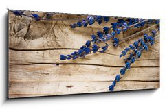 Sklenn obraz 1D panorama - 120 x 50 cm F_AB27182499 - Lavender Spa over wood background